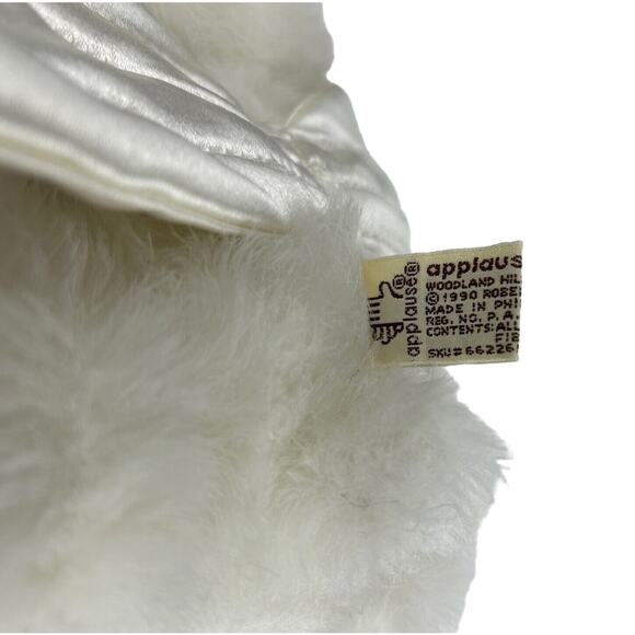 Robert Raikes Cupid Angel Wings White 11" Bear Cub w Wooden Face & Feet Jointed - Picture 7 of 12